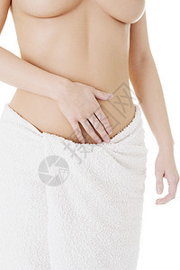 手放在肚子上内裤调子女性营养腹部重量肥胖腰围健身房腰部图片