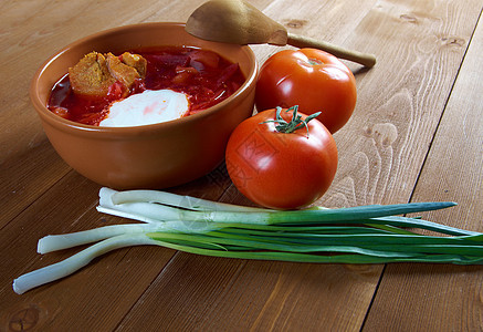 红菜汤borscht美食厨房蔬菜香料红色土豆胡椒盘子食物午餐图片