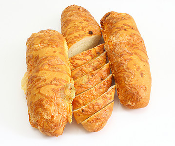 面包的长饼文化水平小麦面粉酵母食物白色图片