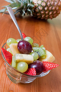 水果沙拉奇异果菠萝食物食谱饮食季节烹饪维生素甜点果味图片