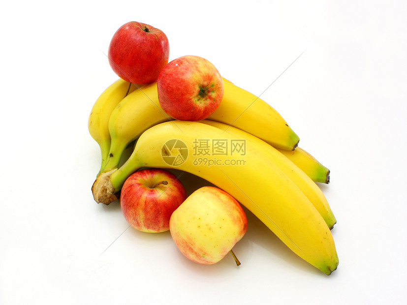 黄香蕉苹果和梨蔬菜团体绿色热带水果种子香蕉营养奶奶黄色图片