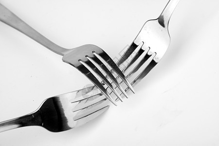 钢叉银器宏观刀具金属反思餐具厨房环境图片