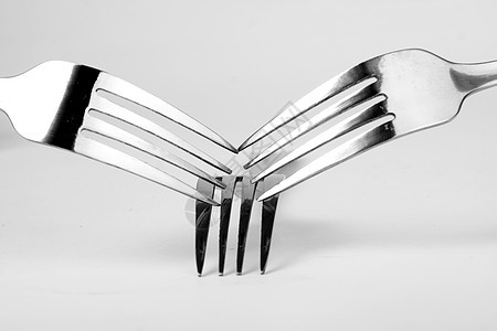 钢叉银器金属宏观厨房刀具环境反思餐具图片