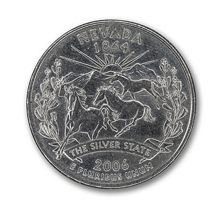 美国内华达州 白方一美元五角硬币图片
