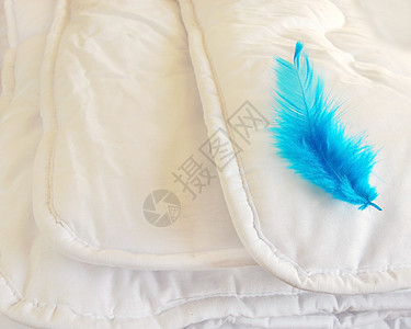 白折叠织物卧室重量青色羽毛床单质量蓝色寝具图片