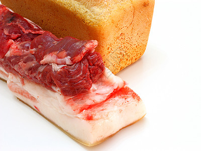 面包和大肉黄色饮食脆皮早餐产品采购白色原油红色油炸图片