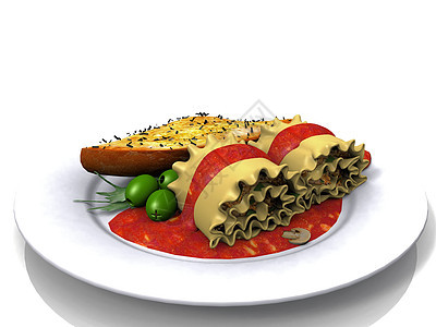 盘子上的意大利面和番茄酱图片