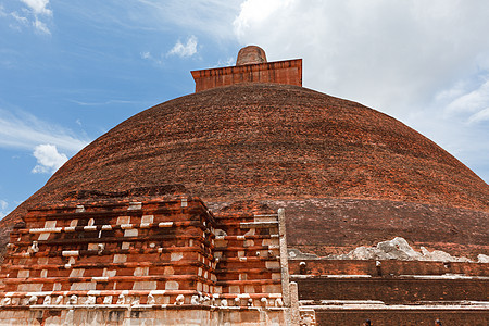 stupa 斯里兰卡佛塔废墟石头寺庙佛教徒场所宗教建筑砖块图片