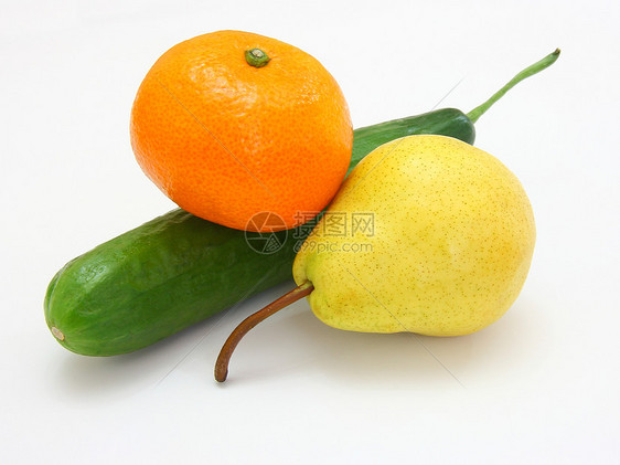 黄瓜 橘子和梨子橙子饮食绿色小吃季节甜点食物红色水果图片