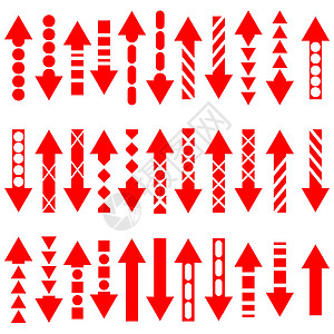 一组有用的红箭头矢量图片