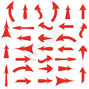 红色箭头矢量环境反光收藏回收网络涂鸦运动插图光标圆圈图片