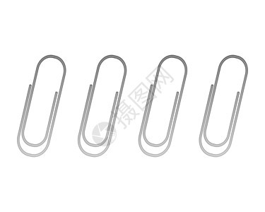纸页剪插图灰色商业紧固件夹子白色办公室金属图片