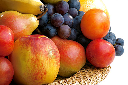 新鲜水果白酒果盘维生素矿物质材料食物健康柠檬油桃图片