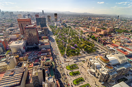 墨西哥城空中观察图片