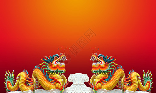 具有2012年背景的中国龙力量雕像信仰十二生肖传统天堂节日宗教艺术动物图片