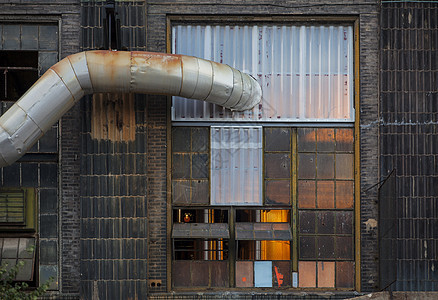 工业抽象玻璃金属窗户管道发电厂图片
