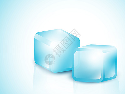 冰晶立方体冰块水晶插图蓝色正方形冰镇冻结图片