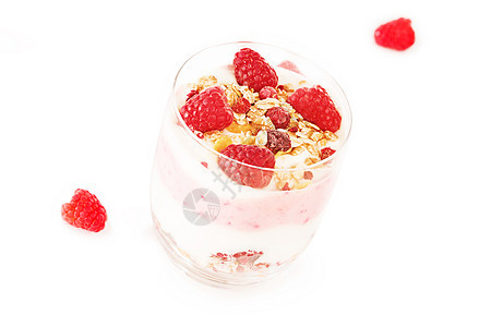 草莓酸奶 从顶部开始图片