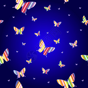 抽象的天衣无缝墙纸型蝴蝶圆圈艺术作品流动曲线运动彩虹光谱花朵商业图片