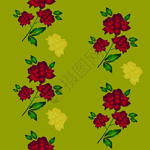无缝的壁纸 花和叶子接合被子地面墙纸插图缝纫背景图片