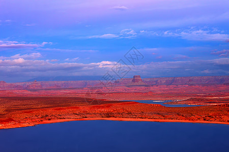 鲍威尔日塞特犹他湖国家沙漠公园绿地场景岩石环境阳光风景天气图片