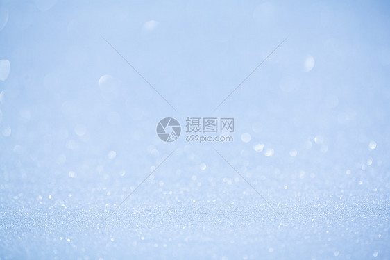 闪耀的雪雪童话火花雪花冰晶蓝色阳光背景地毯粉雪白色图片