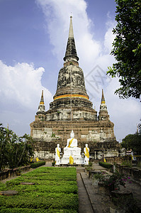 泰国Ayuthaya省寺庙宗教宝塔佛塔雕塑雕像游客旅行历史佛教徒地标图片