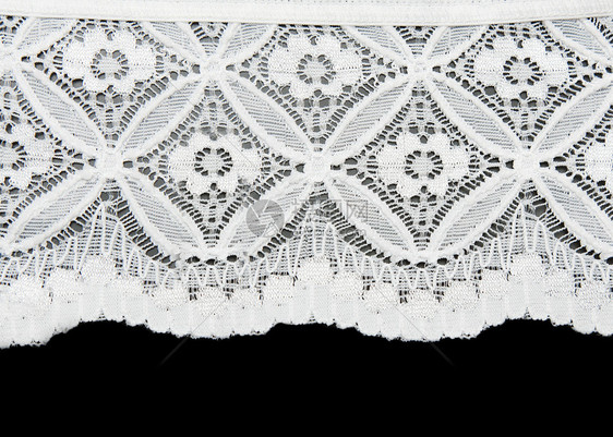 白带艺术棉布框架边界宏观钩针白色工艺衣服纺织品图片