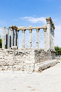 戴安娜罗马寺庙 埃沃拉 葡萄牙阿伦乔位置历史旅行遗迹外观世界废墟建筑考古学世界遗产图片