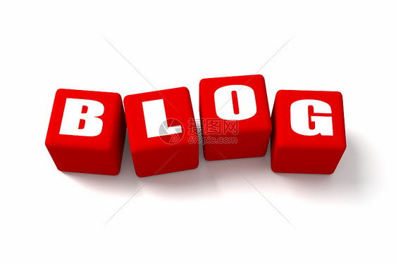 红色立方体一个字形状文字流行语3d博客互联网白色网络图片