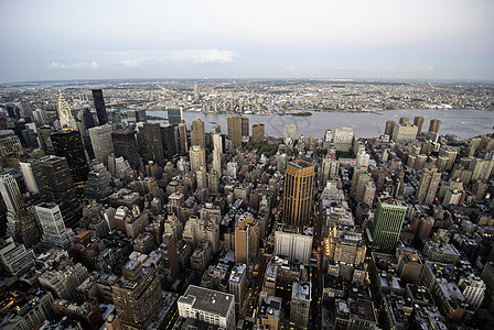 纽约市夜景天窗之夜全景商业建筑学帝国旅行天际城市场景日落市中心图片