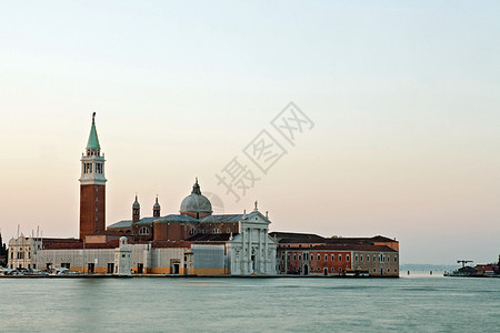 威尼斯日出橙子城市建筑教会大教堂风格地标旅游全景宗教图片