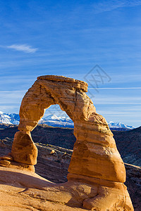 美国犹他州犹他州 Arches国家公园地质山脉风景自然保护区侵蚀构造旅行岩石拱门地质学图片