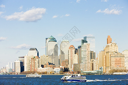 美国纽约市曼哈顿世界建筑学地标建筑外观渡船摩天大楼景观旅行位置图片