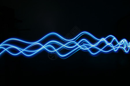 蓝光漩涡墙纸线条插图曲线蓝色波浪运动艺术活力图片