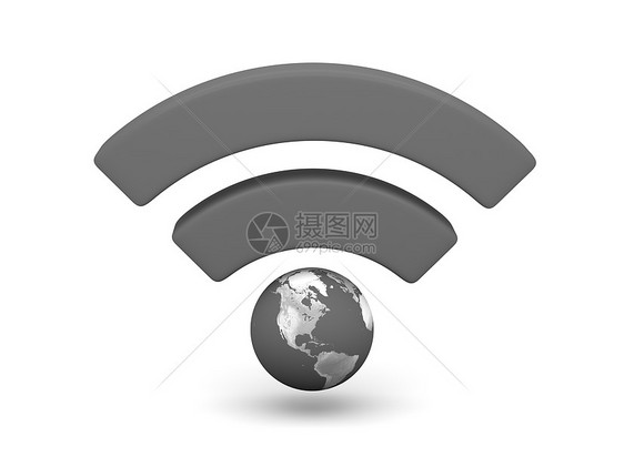 灰色无线Fi符号互联网上网热点网吧行星插图网络图片