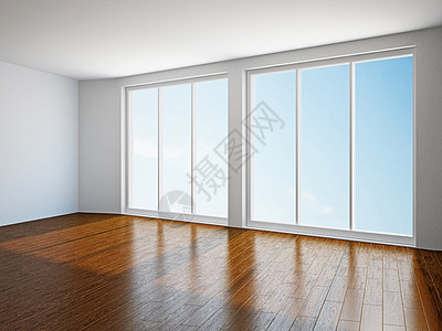 有窗口的空房间阳光窗户木板公寓装潢住宅大厅财产艺术大厦图片