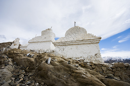 印度莱赫谢伊宫的圣殿文化寺庙旅行经幡佛塔图片