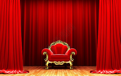 红色天鹅绒幕幕幕开场布料观众窗帘歌剧场景织物剧院推介会手势播音员背景图片