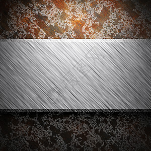 铝和生锈金属板正方形瓦楞银色金属反射棕色盘子材料图片
