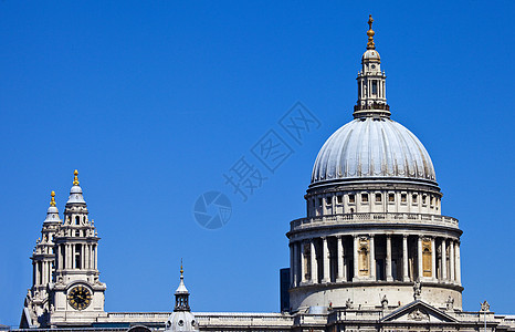 伦敦圣保罗大教堂圆顶崇拜观光景点雕像建筑学吸引力尖塔历史性甲板图片
