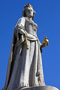 伦敦圣保罗大教堂的安妮王后女神像旅行版税吸引力旅游女王大教堂景点皇家雕塑观光图片