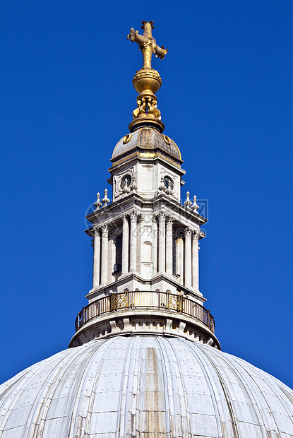 伦敦圣保罗大教堂风格地标历史旅行崇拜十字先生宗教历史性雕像图片