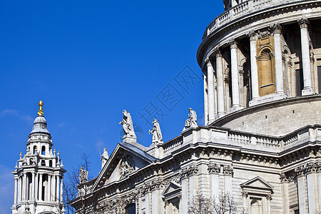 伦敦圣保罗大教堂历史性建筑学旅游宗教城市景点教会地标旅行观光图片
