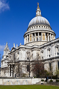 伦敦圣保罗大教堂教会圆顶地标城市旅行建筑学先生大教堂旅游风格图片