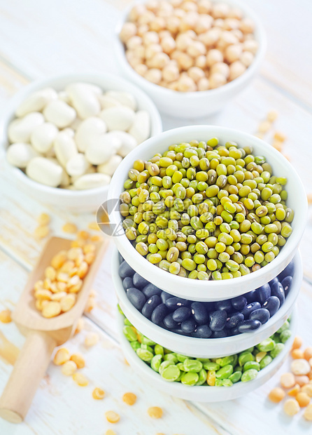 不同豆类纤维脱水黄豆种子食物营养静物饮食彩色菜豆图片