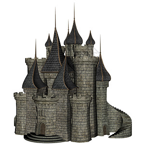 幻想城堡堡垒城堡插图背景图片