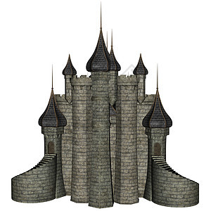 幻想城堡城堡堡垒插图背景图片