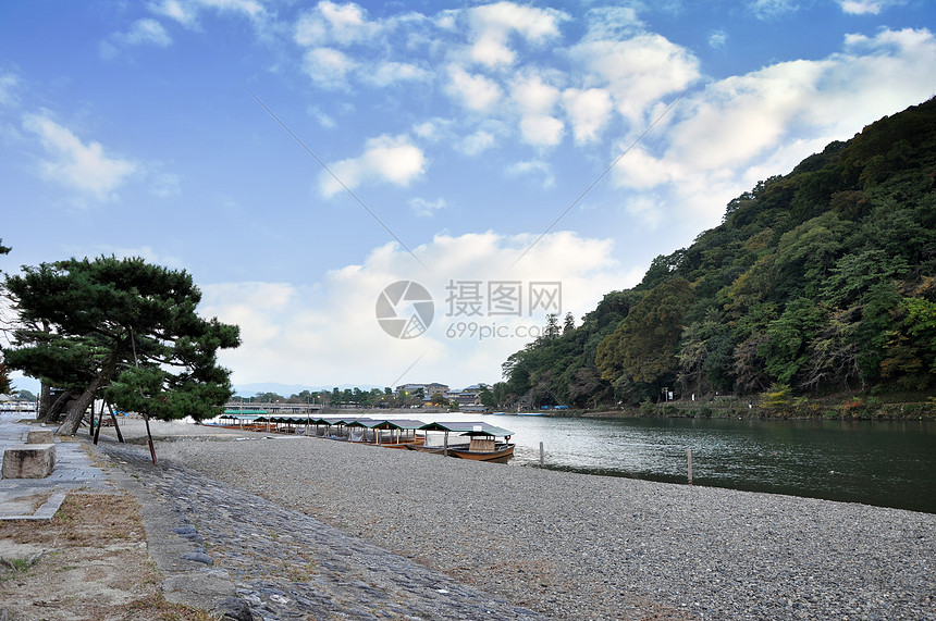 日本京都市亚林山美丽的风景景观图片