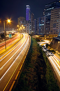 市区市中心夜 香港住宅城市街道建筑学天线天际立交桥运动日落运输图片
